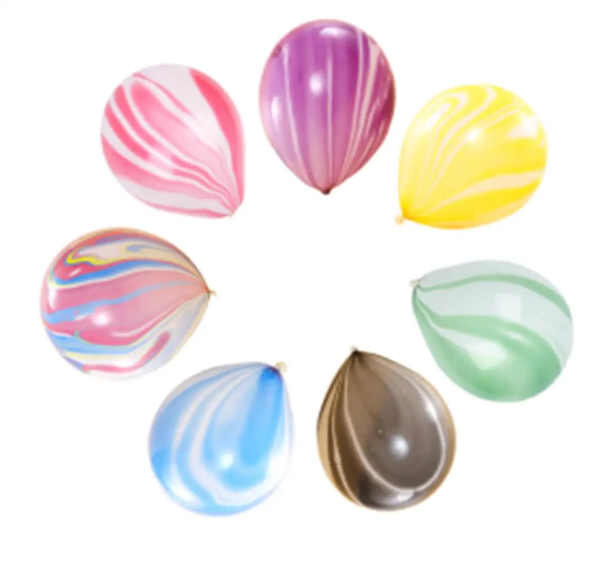 10 inches colorful cloudy balloon agate balloons mix color marble printing tie dye latex balloons for wedding birthday