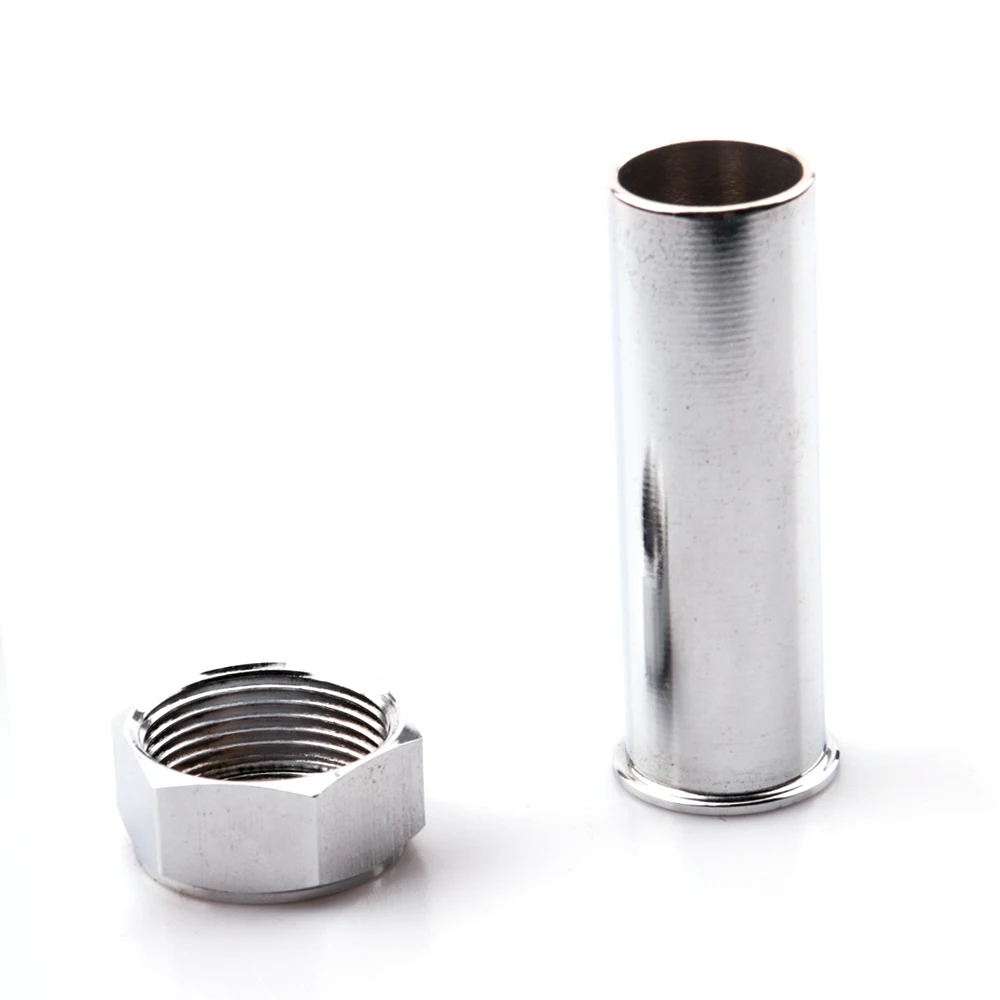 Brass hexagon nut polished chrome plated pipe fitting male female thread brass straight nipple brass extension fitting