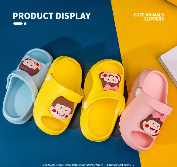 
kids 2021 designer inspired kito Head Portrait Non-slip Anti-collision Soft-soled shoes sandals for childrens 