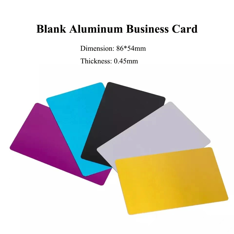 WD wholesale 0.45mm ultra-thin metal business credit card wallet Aluminum laser engraved blank metal business card