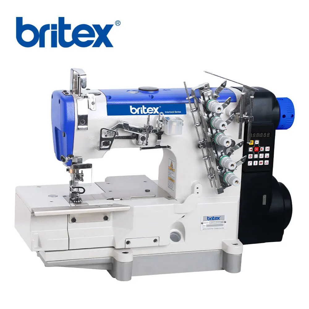 Britex Factory BR-2500D-01CB Industrial Direct Drive Flat Bed Interlock Sewing Machine price