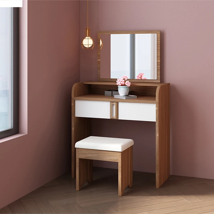 Bedroom Furniture Set, Fashion Designs Wood Bed Wardrobe Nightstand for Modern Home