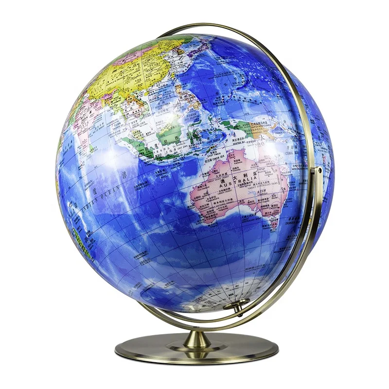 Seeball 50cm Blue Desktop universal Green Bronze globe For  Popular Science Education Business Home Decoration Desktop Globe