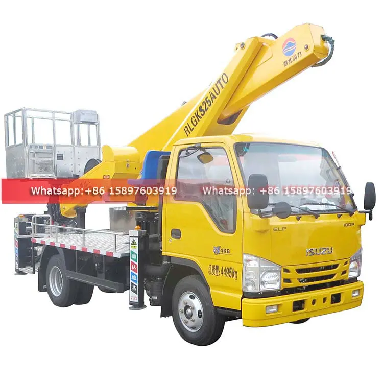 25 Meter Aerial Platform Working Truck Mounted ISUZU Truck Cheaper Price For Sales Whatsapp: 0086 15897603919