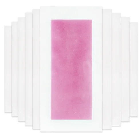 OEM частная этикетка фиолетового цвета, восковые полоски для депиляции с воском, готовые к использованию для удаления волос на теле