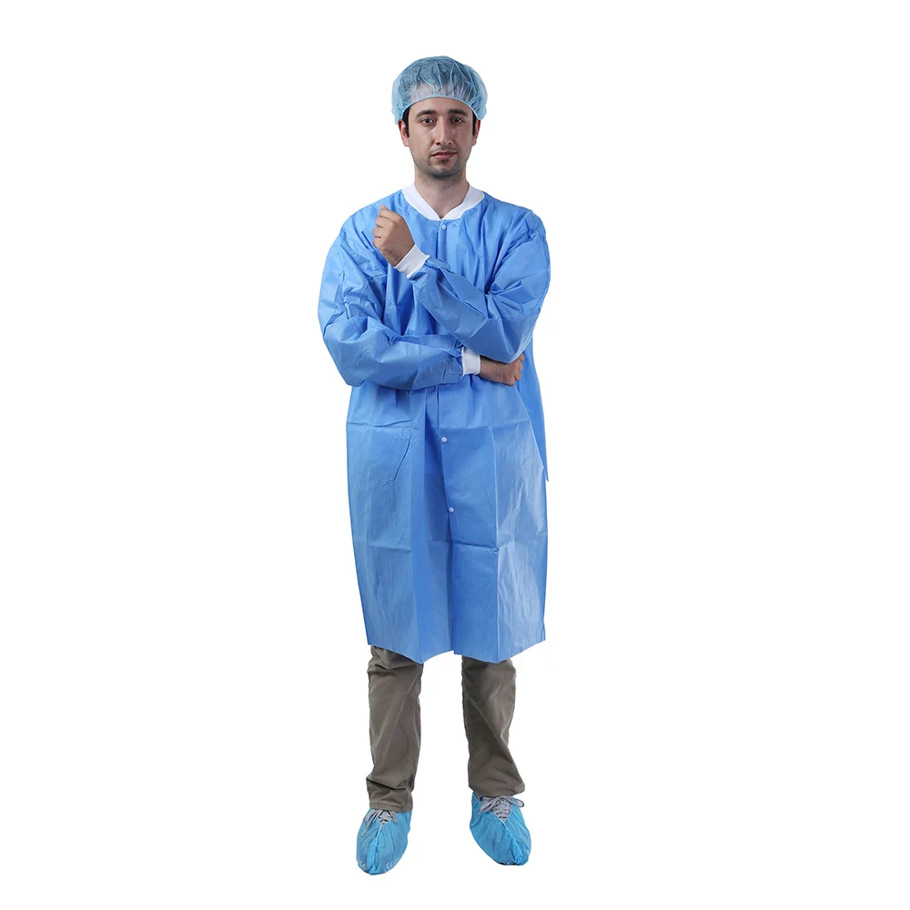 Factory PP SMS High Quality Disposable Medical Coats Laboratory Coat Lab Coat For Men Women Kids