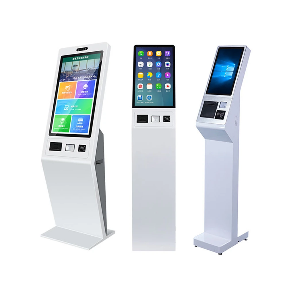 Vertical Self Check in Kiosk Hotel 15.6/21.5/23.8/27/32 Inch Self Service Payment Touch Kiosk