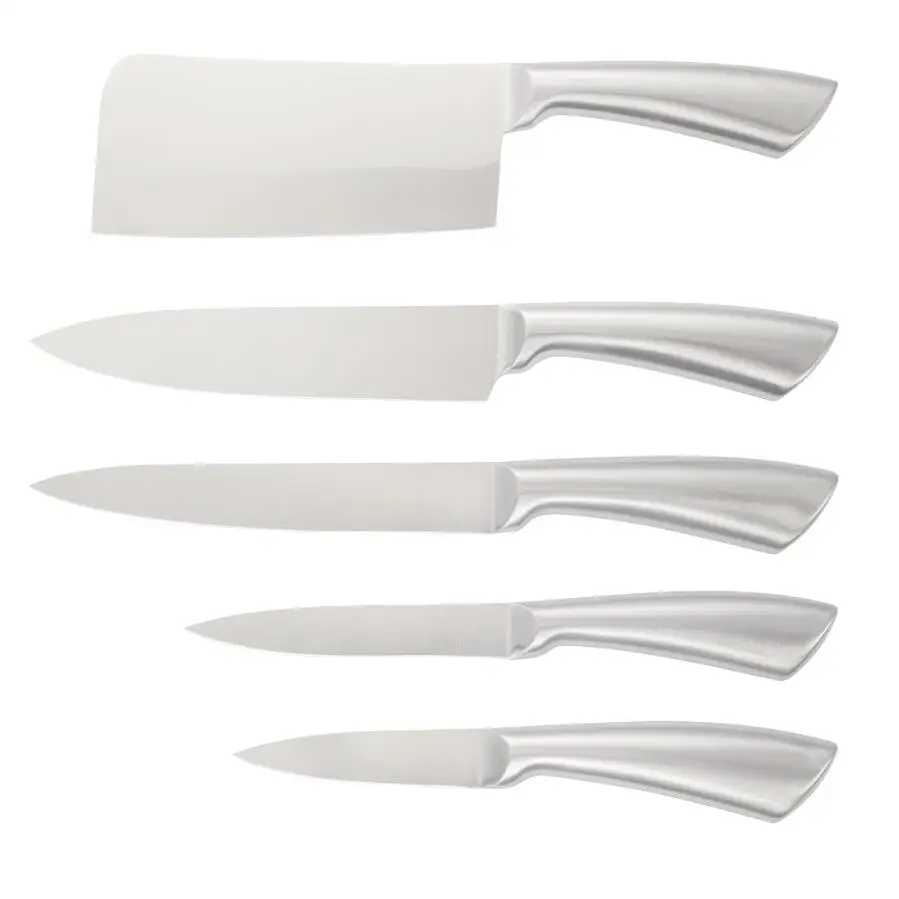 Hot knife hollow handle design 8 inch chef and 10 inch ham slicer knife for set with meat forks set