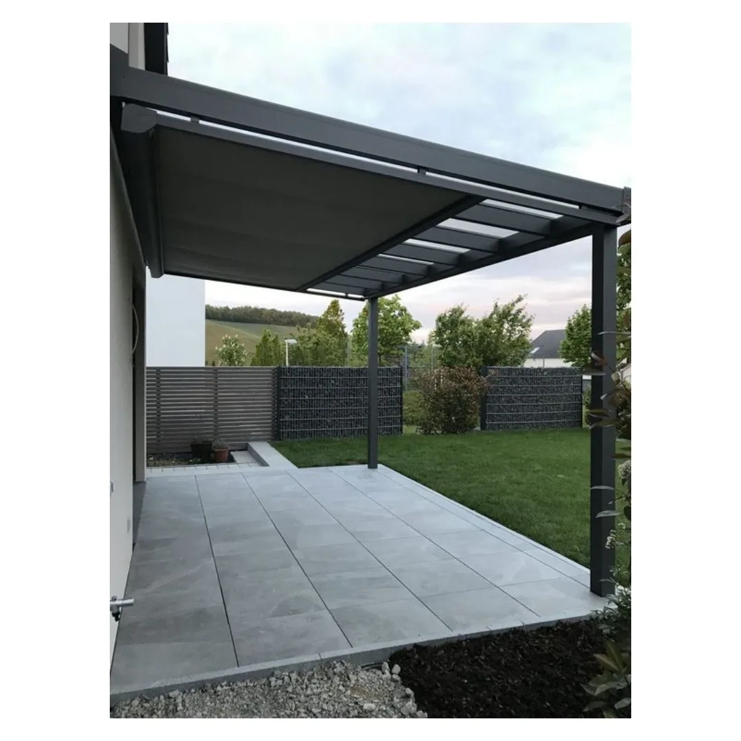 CBMmart Diy Modern Design Bioclimatic Awning Cover Waterproof Louvre Roof Louver Gazebo Outdoor Aluminum Pergola