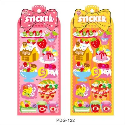 custom Kawaii puffy stickers Kindergarten Reward Anime Cartoon Foam 3D Bubble Stickers