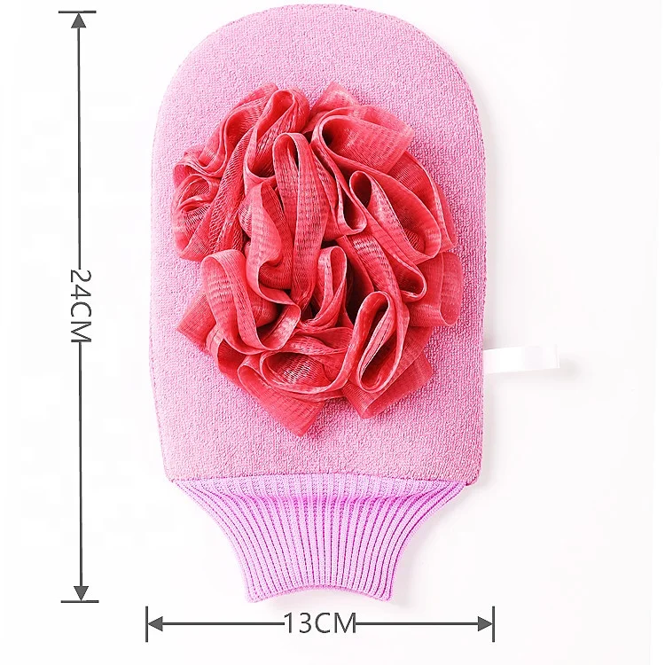 2024 Bathing Body Soft Foam Ball Whole Body Scrub Exfoliating Gloves Cleaning Body Viscose Fiber Exfoliating Gloves