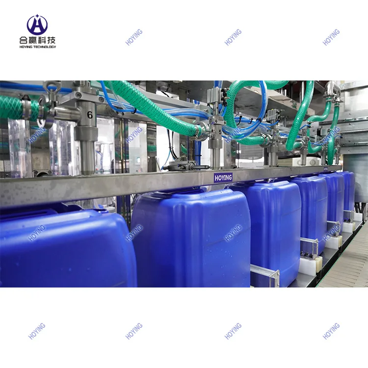 HOYING HYCZ-08 full automatic motor oil packaging machine 20/25 litres drum/bucket/jerry can filling machine by weight dosing