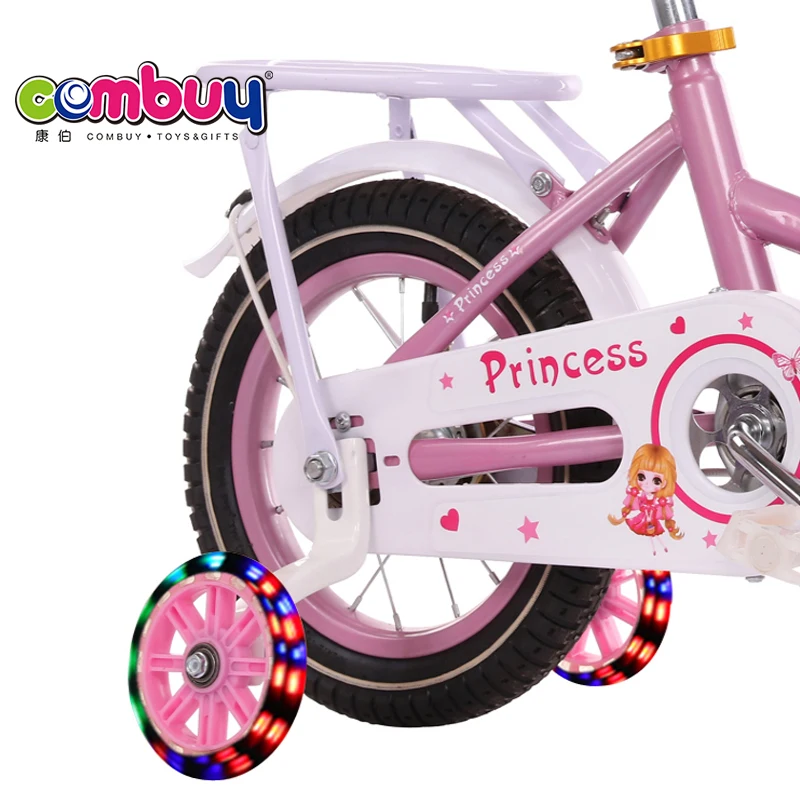 Princess pink learning kids bike bicycle with training wheels