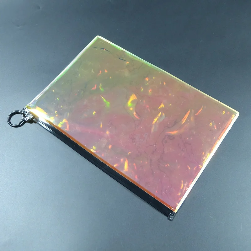 Wholesale Customized Laser Holographic Travel Transparent TPU Zipper Cosmetic Bag Luxury Makeup Bags
