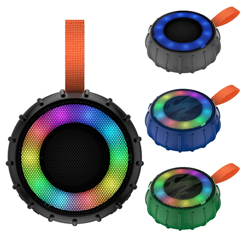 Night Light LED IPX6 Waterproof Mini Outdoor Portable Wireless Speaker Mini Subwoofer Hands Free Call Bluetooth Speaker