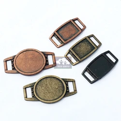 Shoe lace charms with customized LOGO, oval shoelace charms