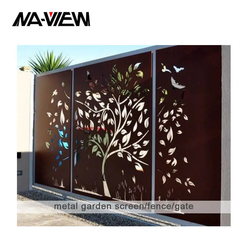 Tall Steel Pool Plate Wall Fence