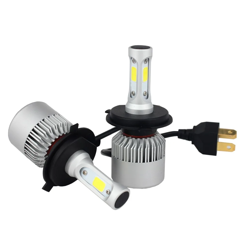s2 led headlight 72w 36w 10000lm 6000k h4 h3 h8 h9 h10 h11 s2 cob car led headlight h7 led s2 h4