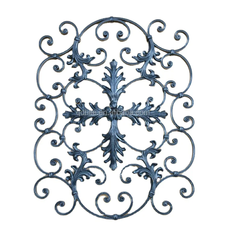13.025.02 steel flower panels fence decorative rosettes panels wrought iron rosettes