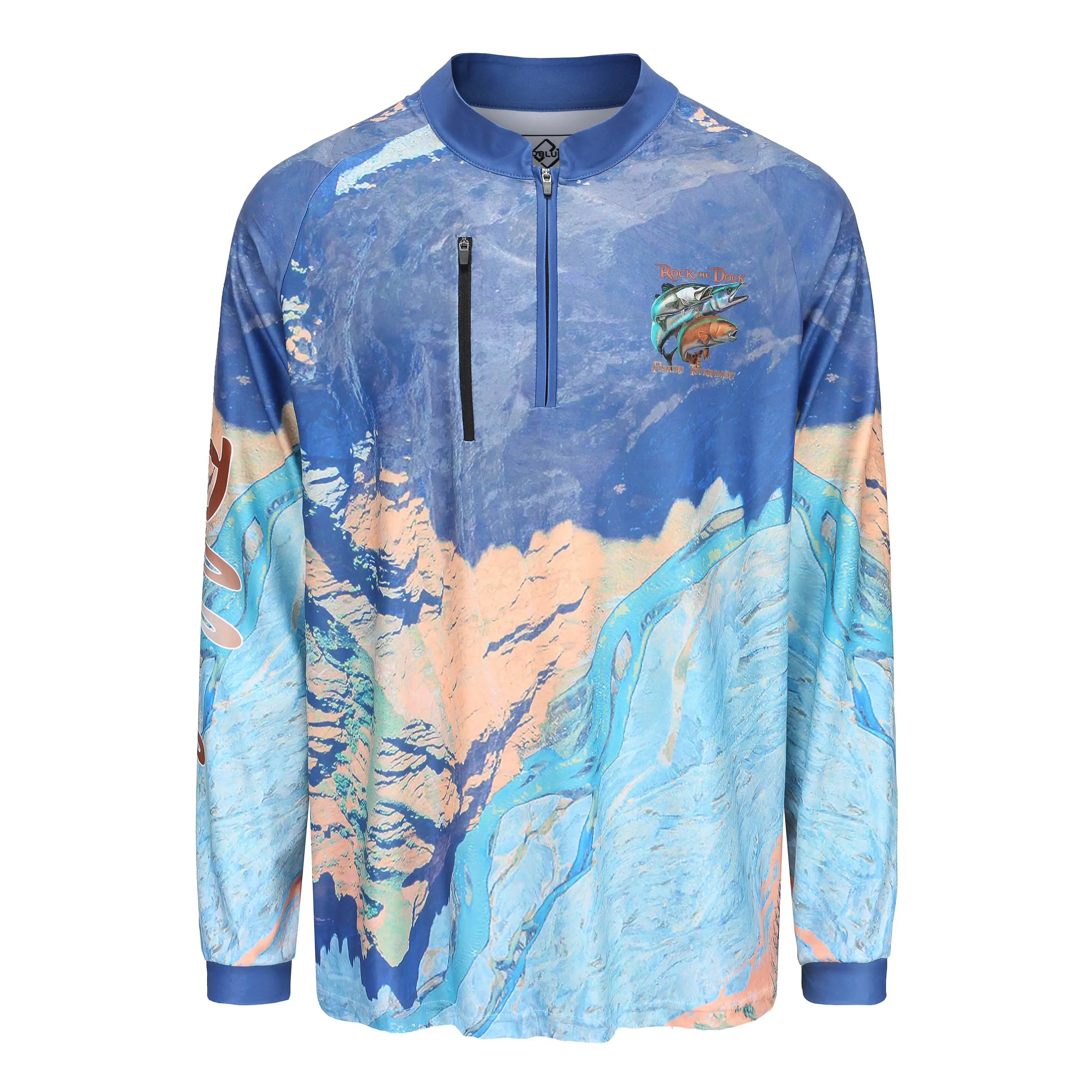 Dblue ODM новый узор Ropa de pesca Удобная быстросохнущая рыболовная рубашка с длинным рукавом