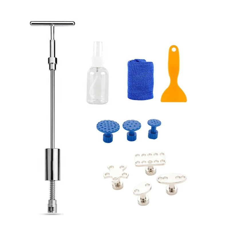 Automobile dent repair tool set  Pit repair  Free sheet metal dent repair device  T-type pull rod puller