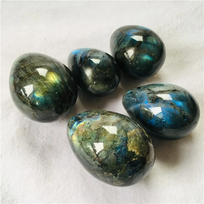 high quality natural labradorite crystal egg moonlight quartz crystal egg for decoration