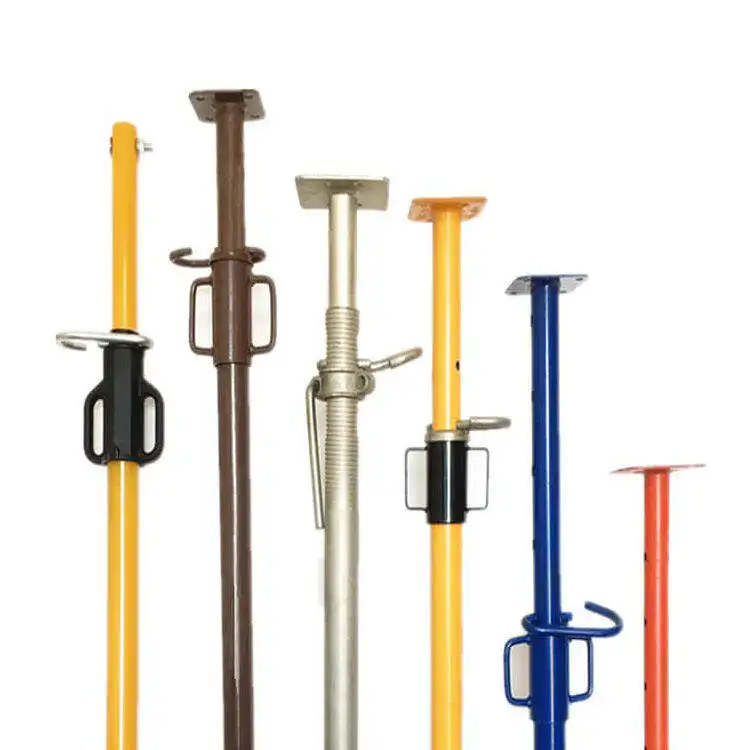 Square type acrow prop steel,fork head adjustable steel support,56MMX2.0MM steel acrow prop