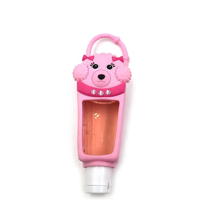 Wholesale Mini Pocket Alcohol Cleaning Waterless Gel With Custom Elephant Shaped Silicone Holder