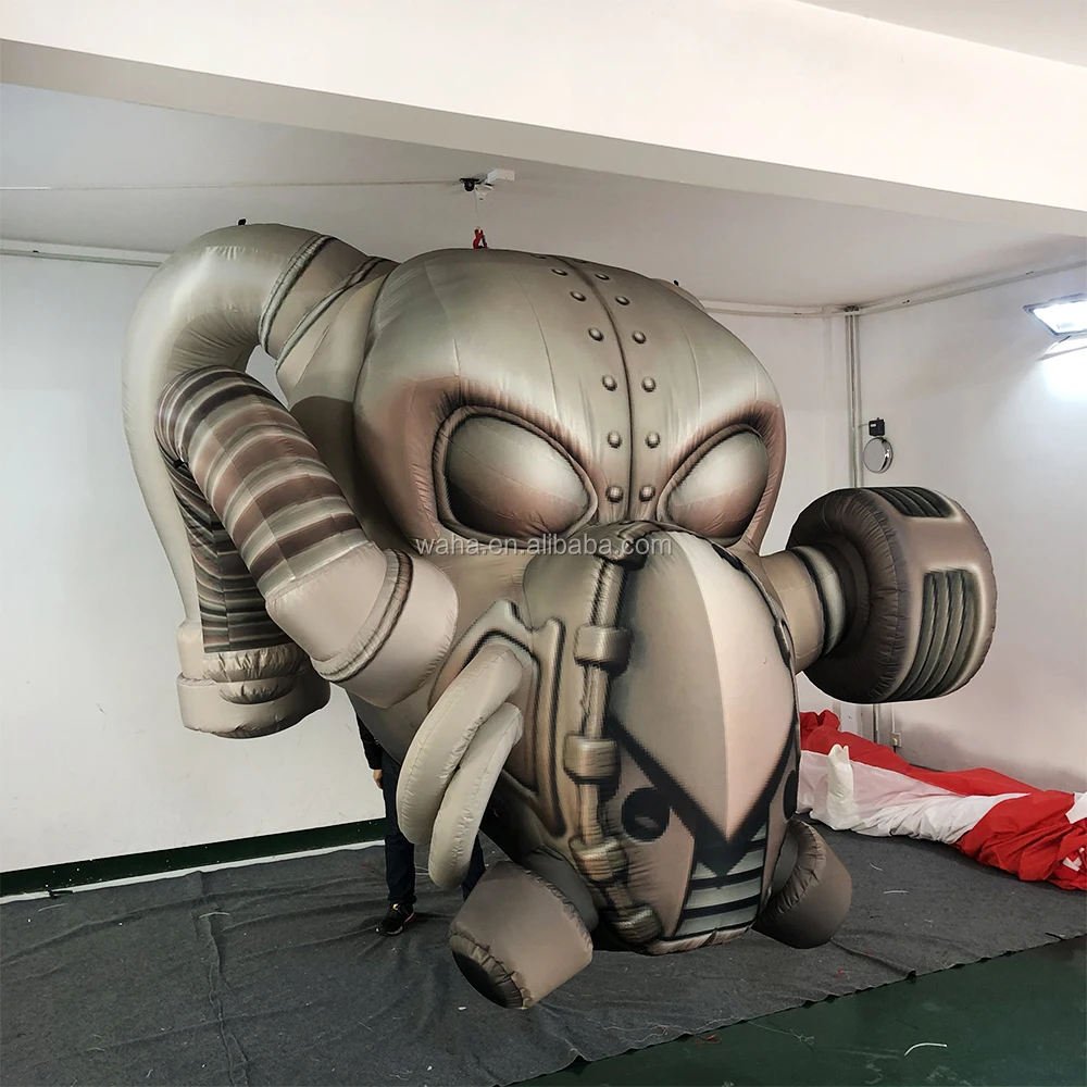 Inflatable Gas Mask with Two Interface and Particulate Filter Rubber Respirator for Advertising