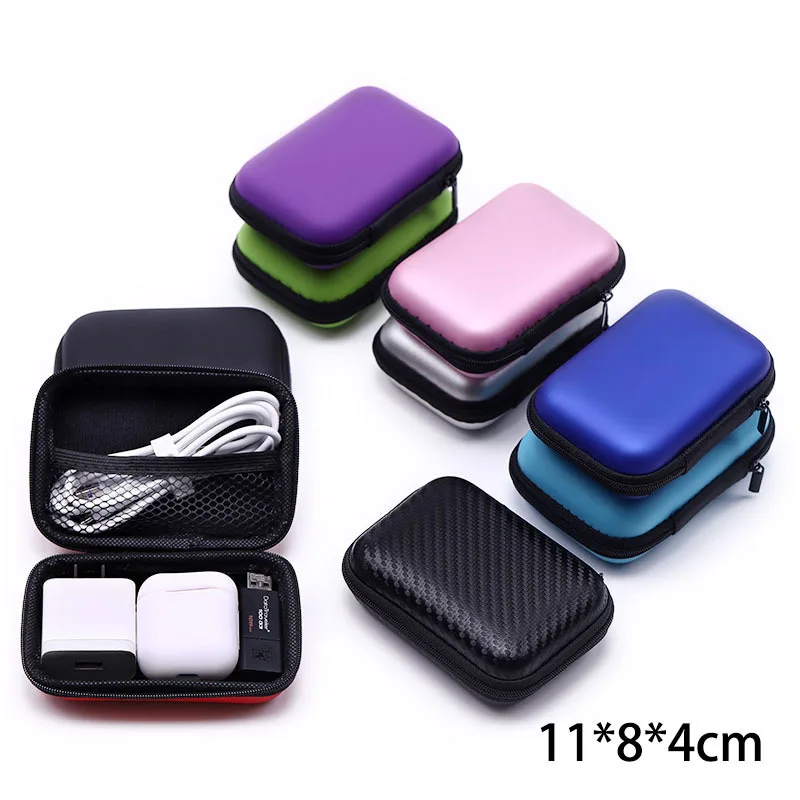 Custom logo Portable zipper EVA earphone case wireless Speaker earbuds earphone carry small tool eva case