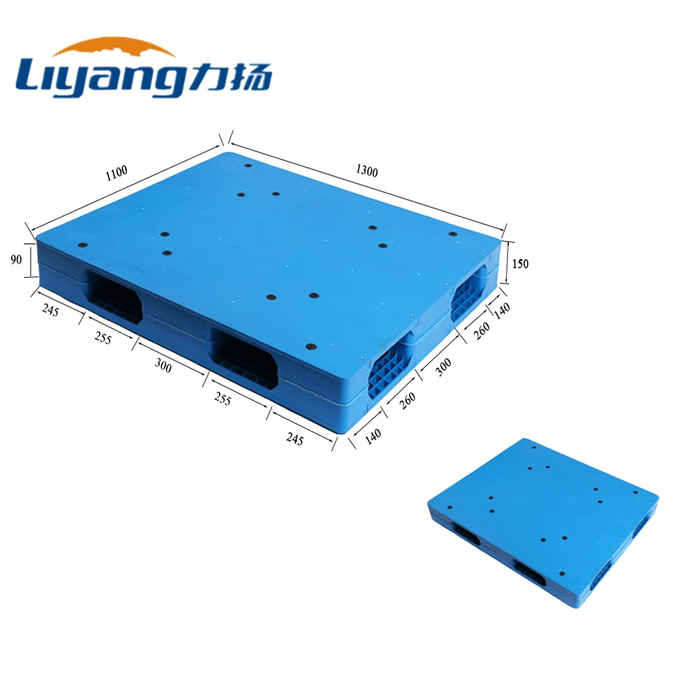 Double Faced Smooth Surface Cheap Heavy Duty Large Warehouse Storage Grid Surface HDPE Plastic Pallet for sale