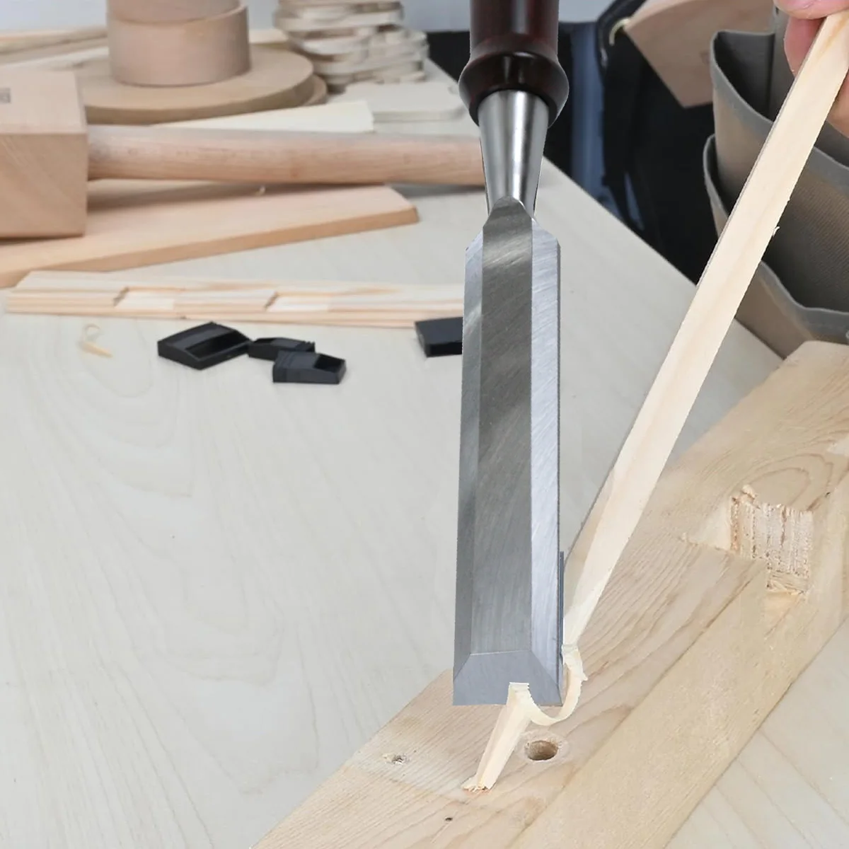 Finely Crafted Wood Chisel for Woodworking,Cr-V Steel Bevel Edged Blade for Piercing,carving,Shaping, Other Hand Tools DIY Tools