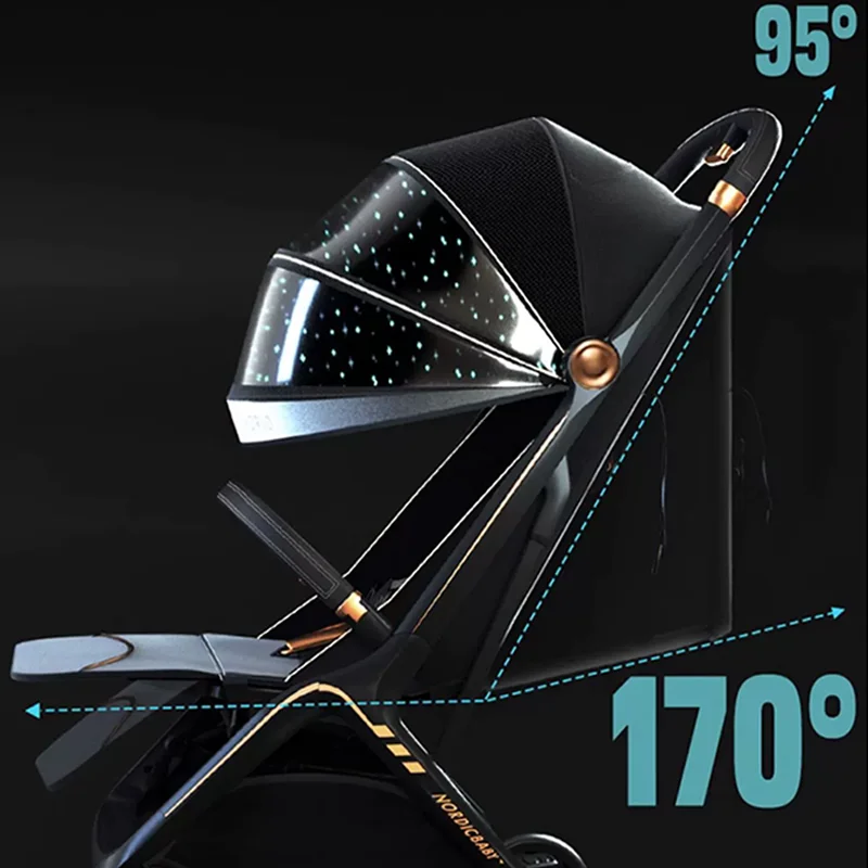 Purorigin OEM Custom Aluminum Alloy lightweight Easy Folding Portable Compact Baby Strollers For Airplane Trip