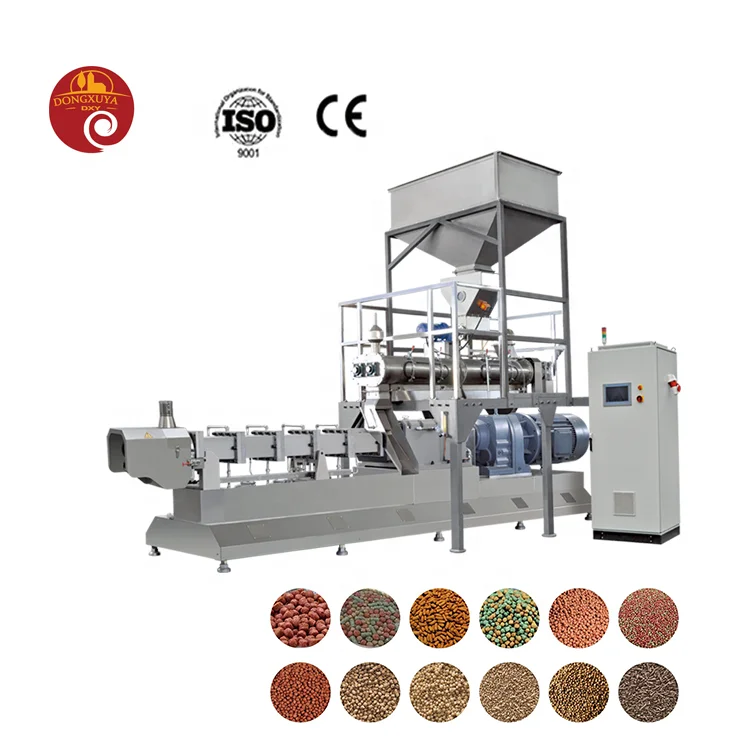 Фабричный двухшнековый экструдер для производства рыбного корма, производственная линия, экструдер для корма для собак, машина для продажи