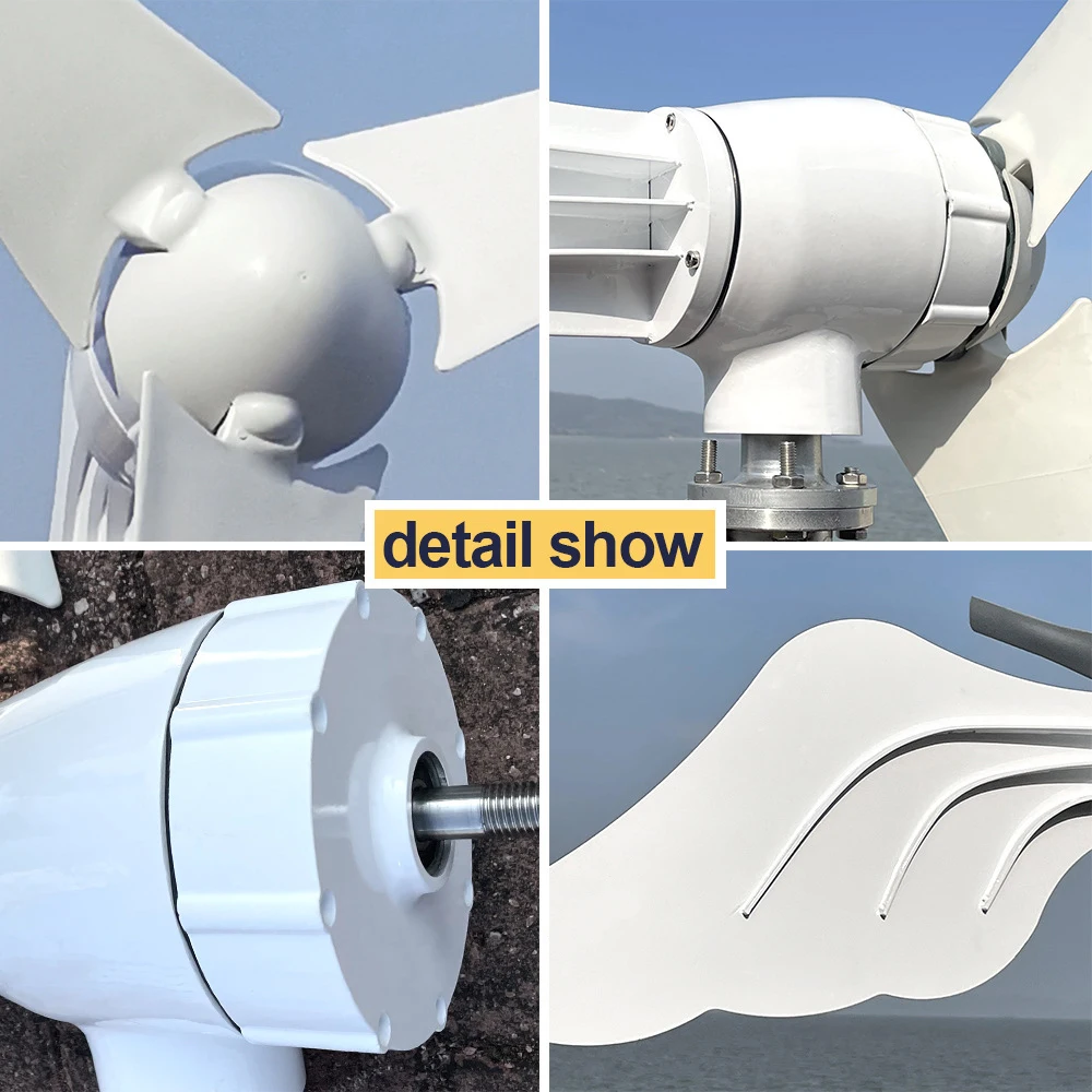Household low-power horizontal axis 3-blade wind turbine 800W-1500W small wind turbine wind turbines set