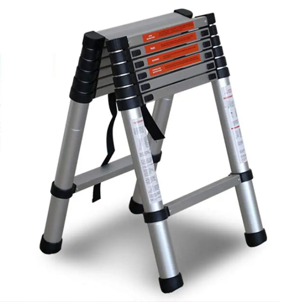 herringbone aluminum folding stairs double side a type telescopic step ladder