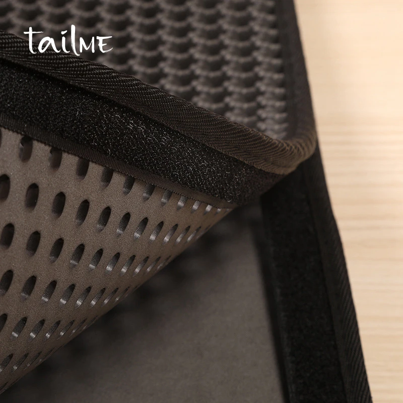 2023 new eco friendly double layer colored floor non-slip eva waterproof cats sand trapping tray mat pet cat litter mat