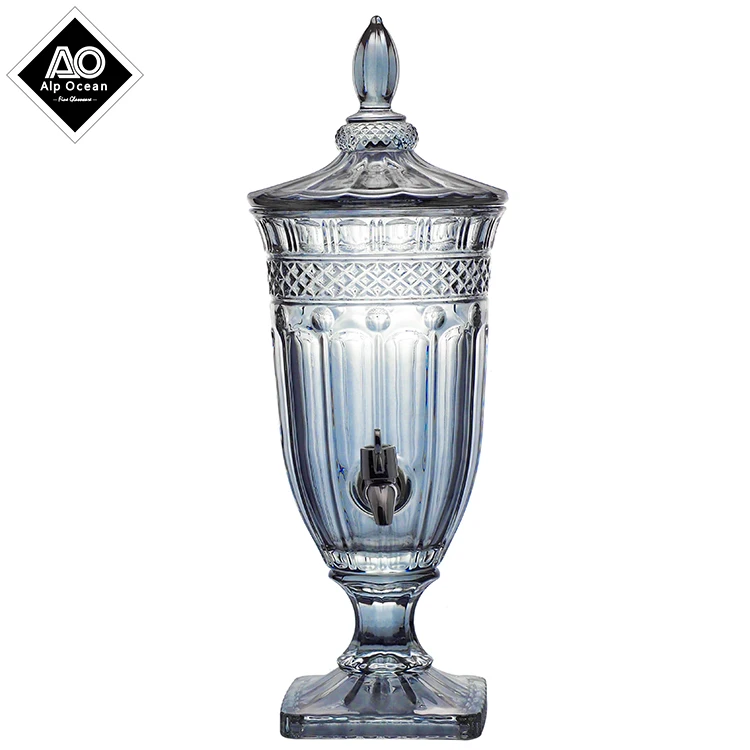 Распродажа, 2L диспенсер для стеклянных соков синего цвета для напитков, холодных напитков, Suqueira de vidro