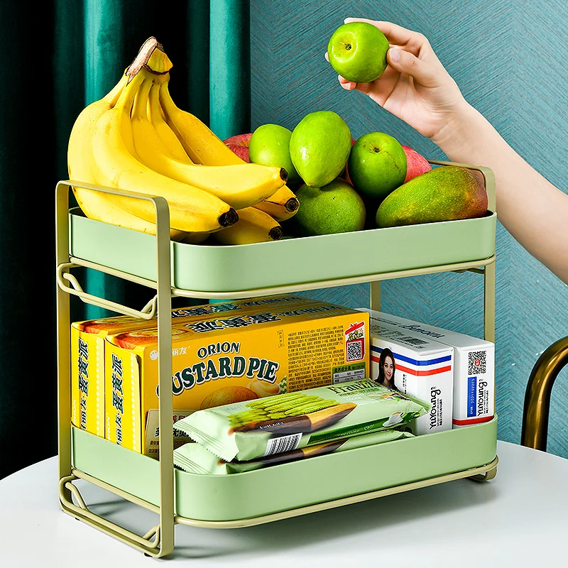 Hot Sale Double Layer Household Items Unique Storage Spice Rack plastic Water Cup Storage Kitchen Storage Shelves
