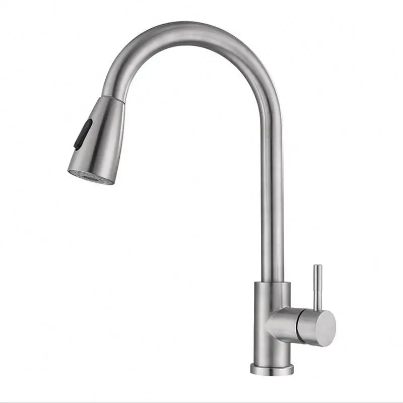 2021modern cheap kitchen hot and cold faucet 2 Function Pull Down stainless steel Sink Mixer Kitchen Faucet