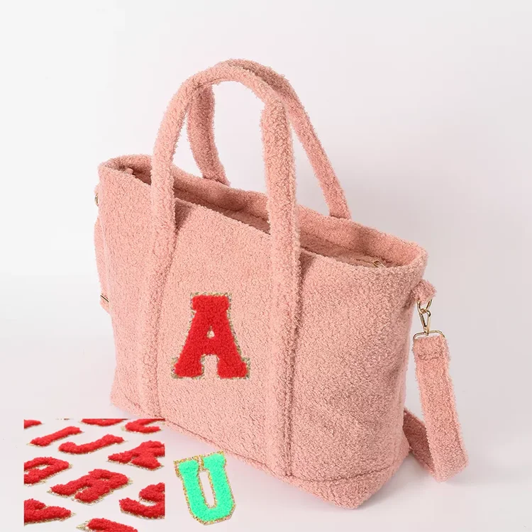 Fashion Rts Soft Faux Fur Furry Lamb Sherpa Teddy Fleece Handbag Messenger Bags Sherpa Tote Bags