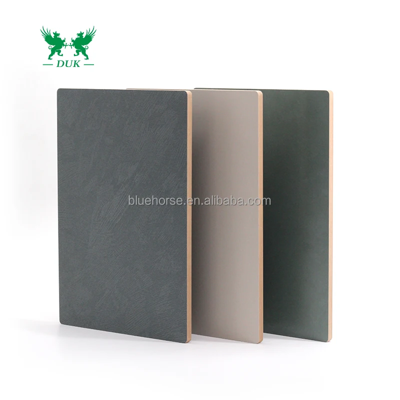 2/3/4/5/6/8/9mm Melamine Film mdf  Sheet Melamine Laminated hdf Board for Kitchen Cabinet