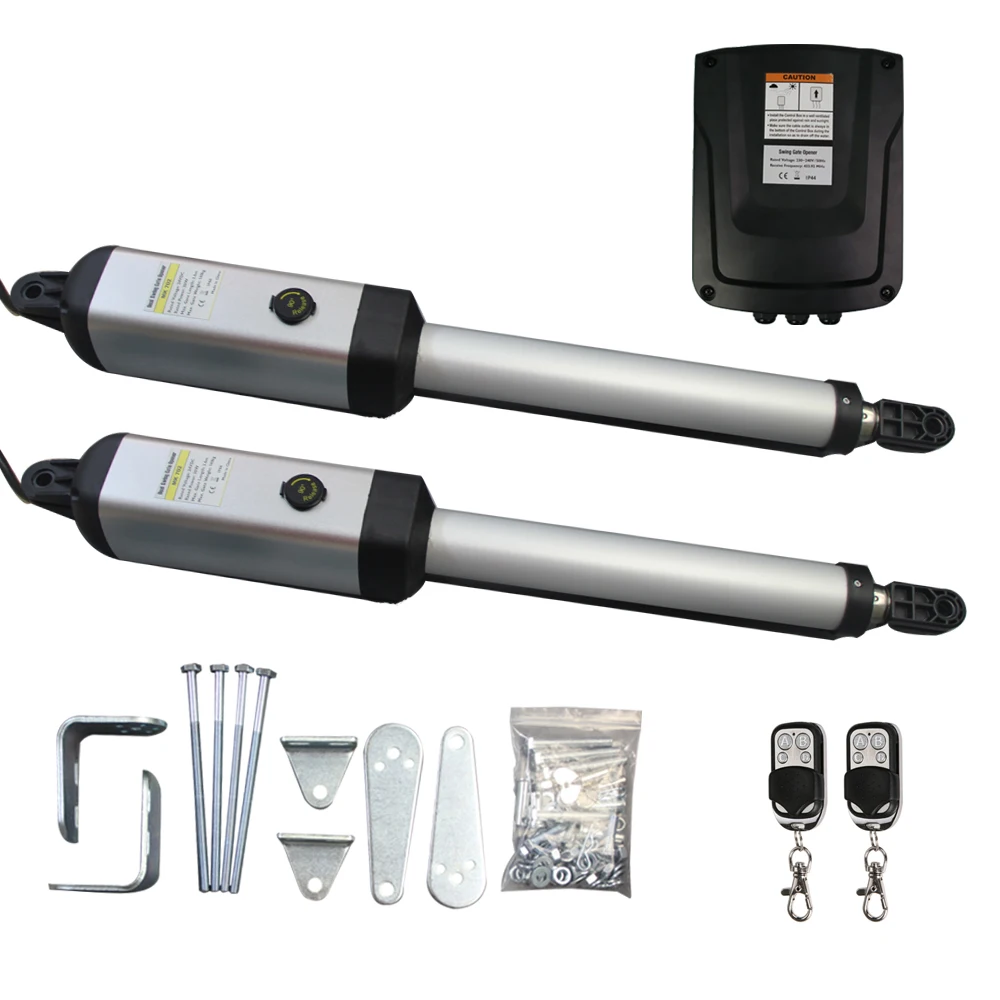 MK702 24vdc remote control swing gate opener kit automatic door opener for 400kg double arm swing gate