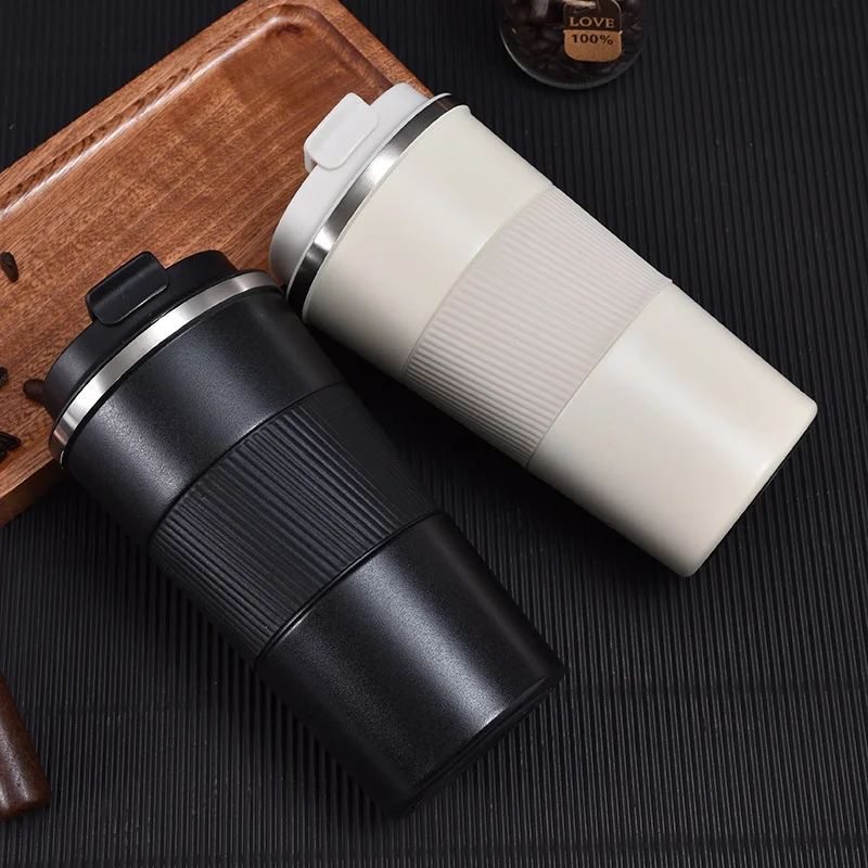 Hot sale 380 ml 510 ml Stainless Steel Travel cup Camping Beer Mug Vacuum Insulated coffee Mugs and Cup with silicone sleeve