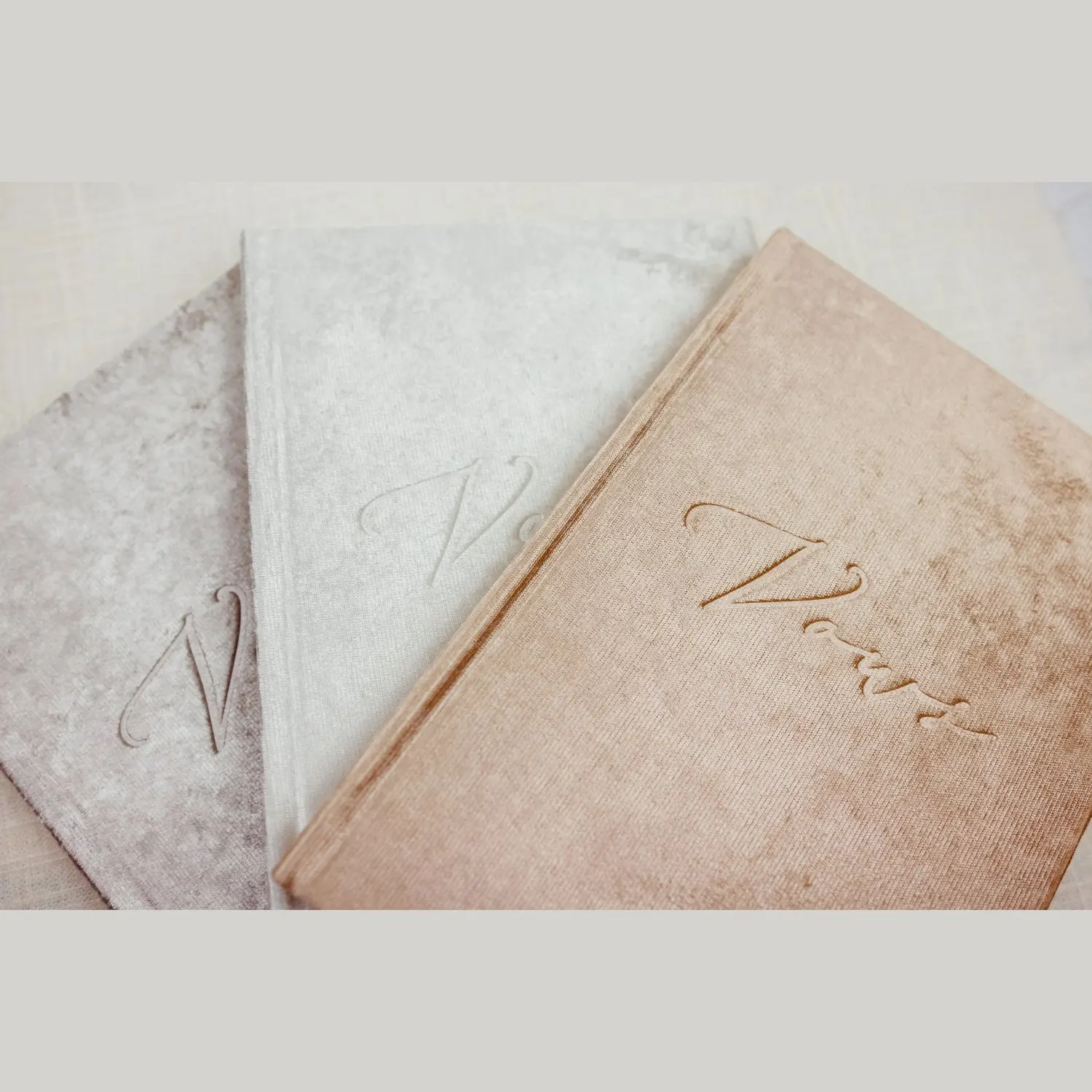 His And Her Engagement Or Bridal Shower Gift Velvet Vow Book For Wedding For The Bride