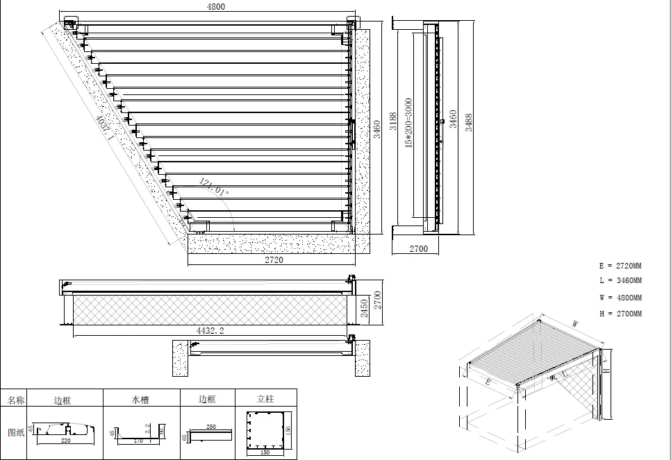 Motorized Outdoor Louvered Roof Sunshade Waterproof System Aluminium Bioclimatic Garden Pergola