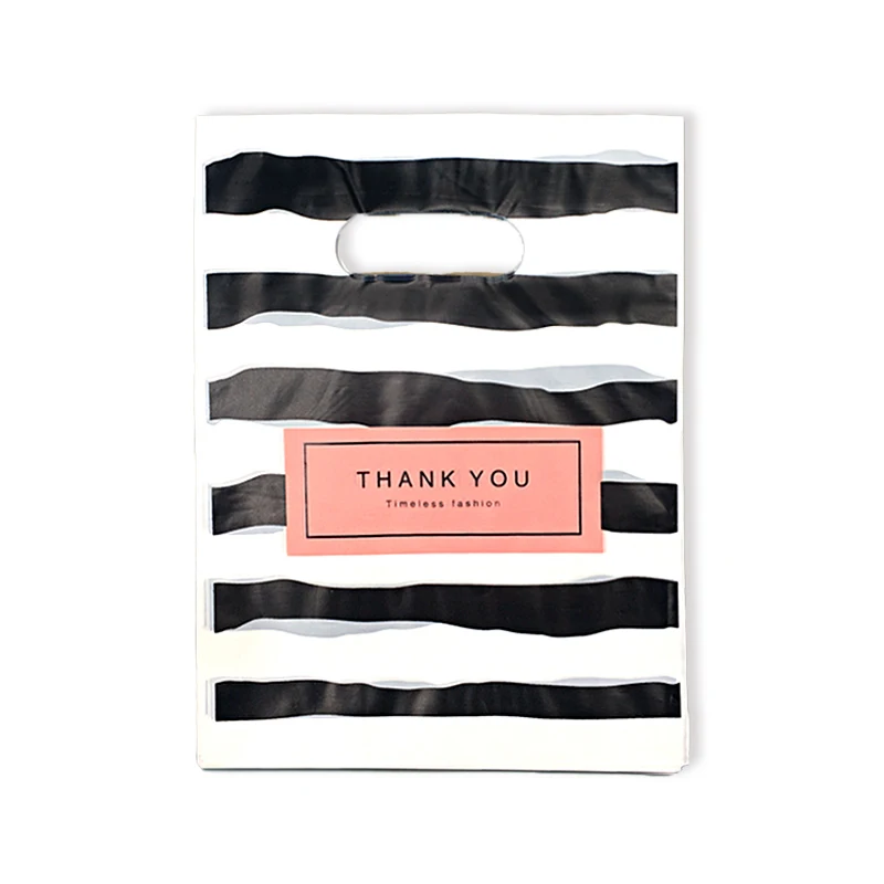 Custom Bag Color Confusion Plastic Portable Shopping Bag With Logos Clothing Packaging Bags