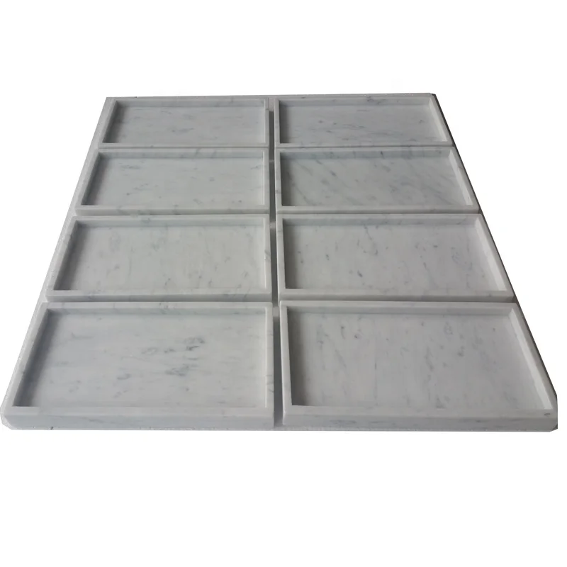 White Natural marble tray,tray serving 16*30cm