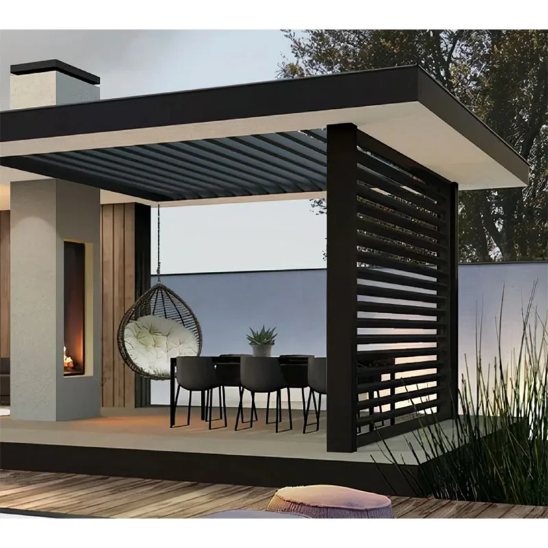 Pergola Автоматическая крыша жалюзи с датчиком дождя pergolas на открытом воздухе