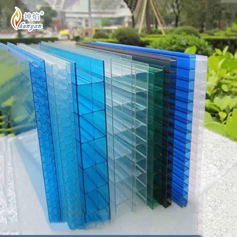Hot sale UV coat high quality 16mm thick 4 wall polycarbonate sheets
